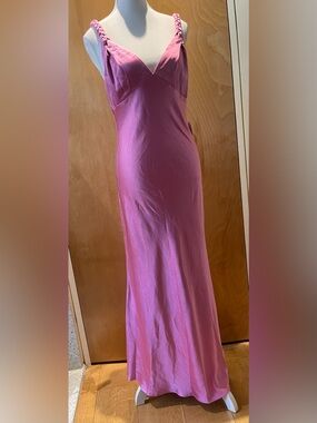 Pink Floor Length party Dress size L (U.S. 8)